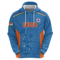 Custom India Cricket Zip Hoodie Go Champions - Wonder Print Shop
