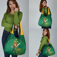 Custom South Africa Cricket Grocery Bag Lion Mascot With Protea