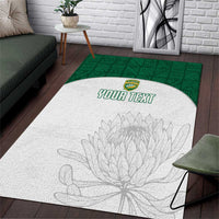 Custom South Africa Cricket Area Rug Go Proteas - Wonder Print Shop