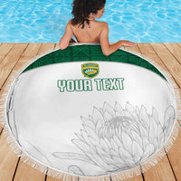 Custom South Africa Cricket Beach Blanket Go Proteas - Wonder Print Shop
