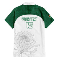 Custom South Africa Cricket Family Matching Off The Shoulder Long Sleeve Dress and Hawaiian Shirt Go Proteas - Wonder Print Shop