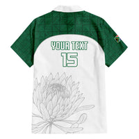 Custom South Africa Cricket Family Matching Short Sleeve Bodycon Dress and Hawaiian Shirt Go Proteas - Wonder Print Shop