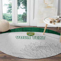 Custom South Africa Cricket Round Carpet Go Proteas
