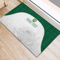Custom South Africa Cricket Rubber Doormat Go Proteas - Wonder Print Shop