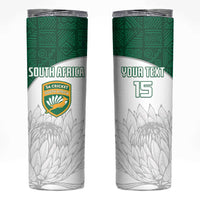 Custom South Africa Cricket Skinny Tumbler Go Proteas - Wonder Print Shop