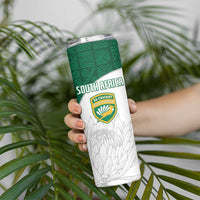 Custom South Africa Cricket Skinny Tumbler Go Proteas - Wonder Print Shop
