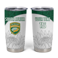 Custom South Africa Cricket Tumbler Cup Go Proteas - Wonder Print Shop