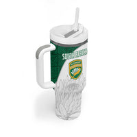 Custom South Africa Cricket Tumbler With Handle Go Proteas - Wonder Print Shop