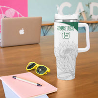 Custom South Africa Cricket Tumbler With Handle Go Proteas - Wonder Print Shop