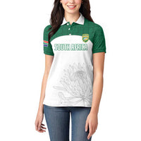 Custom South Africa Cricket Women Polo Shirt Go Proteas - Wonder Print Shop