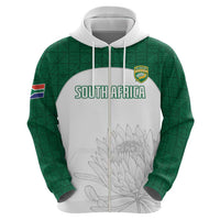 Custom South Africa Cricket Zip Hoodie Go Proteas - Wonder Print Shop