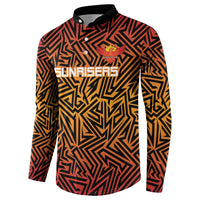 Custom South Africa Eastern Cape Cricket Button Sweatshirt Go Sunrisers - Wonder Print Shop