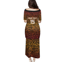 Custom South Africa Eastern Cape Cricket Family Matching Puletasi and Hawaiian Shirt Go Sunrisers - Wonder Print Shop