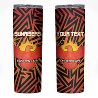 Custom South Africa Eastern Cape Cricket Skinny Tumbler Go Sunrisers - Wonder Print Shop