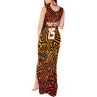 Custom South Africa Eastern Cape Cricket Tank Maxi Dress Go Sunrisers - Wonder Print Shop