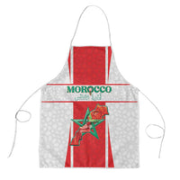 Morocco Football Apron Go Champions Atlas Lions - White - Wonder Print Shop