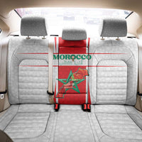 Morocco Football Back Car Seat Cover Go Champions Atlas Lions - White - Wonder Print Shop
