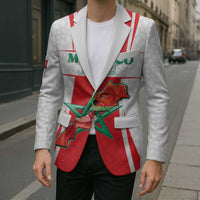 Custom Morocco Football Blazer Go Champions Atlas Lions - White - Wonder Print Shop