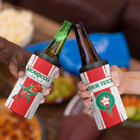Custom Morocco Football 4 in 1 Can Cooler Tumbler Go Champions Atlas Lions - White - Wonder Print Shop