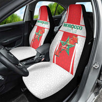 Morocco Football Car Seat Cover Go Champions Atlas Lions - White - Wonder Print Shop