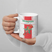 Custom Morocco Football Ceramic Mug Go Champions Atlas Lions - White - Wonder Print Shop