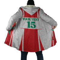 Custom Morocco Football Cloak Go Champions Atlas Lions - White - Wonder Print Shop
