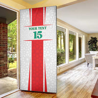 Custom Morocco Football Door Cover Go Champions Atlas Lions - White - Wonder Print Shop