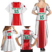 Custom Morocco Football Family Matching Summer Maxi Dress and Hawaiian Shirt Go Champions Atlas Lions - White - Wonder Print Shop