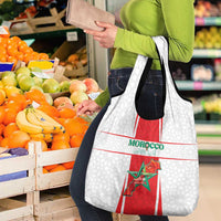 Morocco Football Grocery Bag Go Champions Atlas Lions - White - Wonder Print Shop