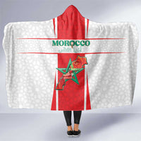 Morocco Football Hooded Blanket Go Champions Atlas Lions - White - Wonder Print Shop