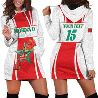Custom Morocco Football Hoodie Dress Go Champions Atlas Lions - White - Wonder Print Shop