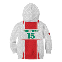 Custom Morocco Football Kid Hoodie Go Champions Atlas Lions - White - Wonder Print Shop