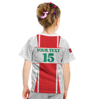 Custom Morocco Football Kid T Shirt Go Champions Atlas Lions - White - Wonder Print Shop