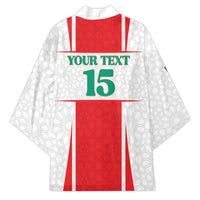 Custom Morocco Football Kimono Go Champions Atlas Lions - White - Wonder Print Shop