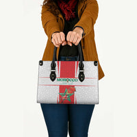 Morocco Football Leather Bag Go Champions Atlas Lions - White - Wonder Print Shop