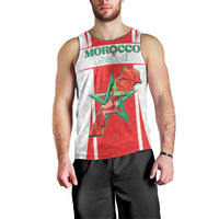 Custom Morocco Football Men Tank Top Go Champions Atlas Lions - White - Wonder Print Shop