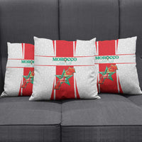 Morocco Football Pillow Cover Go Champions Atlas Lions - White - Wonder Print Shop