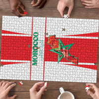 Morocco Football Puzzle Go Champions Atlas Lions - White - Wonder Print Shop