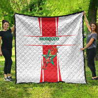 Morocco Football Quilt Go Champions Atlas Lions - White - Wonder Print Shop