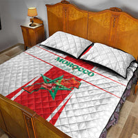 Morocco Football Quilt Bed Set Go Champions Atlas Lions - White - Wonder Print Shop