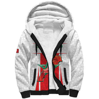 Custom Morocco Football Sherpa Hoodie Go Champions Atlas Lions - White - Wonder Print Shop