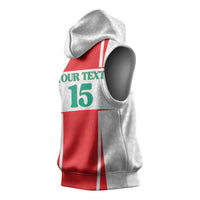 Custom Morocco Football Sleeveless Hoodie Go Champions Atlas Lions - White - Wonder Print Shop