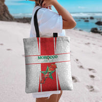 Morocco Football Tote Bag Go Champions Atlas Lions - White - Wonder Print Shop