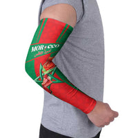 Custom Morocco Football Arm Sleeves Go Champions Atlas Lions - Red - Wonder Print Shop