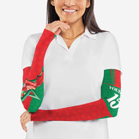 Custom Morocco Football Arm Sleeves Go Champions Atlas Lions - Red - Wonder Print Shop