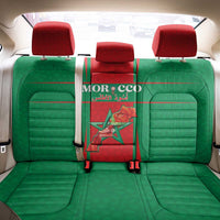 Morocco Football Back Car Seat Cover Go Champions Atlas Lions - Red - Wonder Print Shop