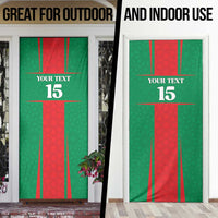 Custom Morocco Football Door Cover Go Champions Atlas Lions - Red - Wonder Print Shop