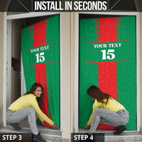 Custom Morocco Football Door Cover Go Champions Atlas Lions - Red - Wonder Print Shop