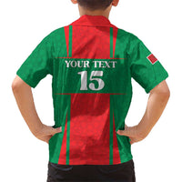 Custom Morocco Football Family Matching Summer Maxi Dress and Hawaiian Shirt Go Champions Atlas Lions - Red - Wonder Print Shop