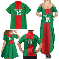 Custom Morocco Football Family Matching Summer Maxi Dress and Hawaiian Shirt Go Champions Atlas Lions - Red - Wonder Print Shop